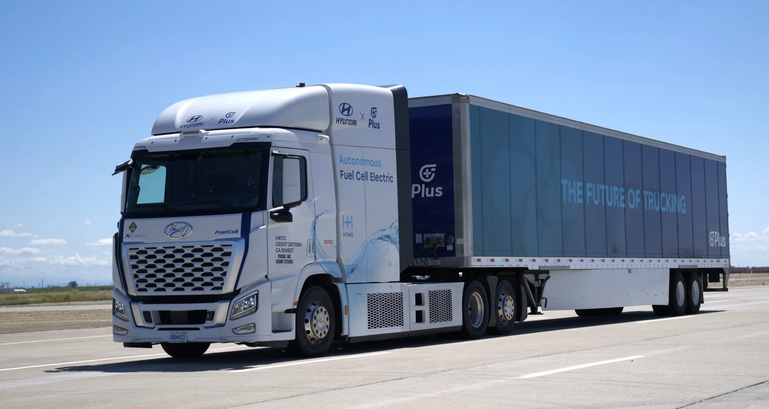 Hyundai Motor e Plus revelam primeiro camião elétrico fuel cell com Nível 4 de autonomia nos EUA